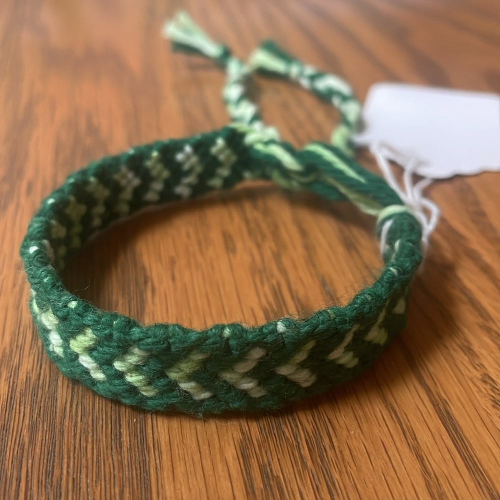 Bundle of Handwoven Green Bracelets - Picture 3 of 4
